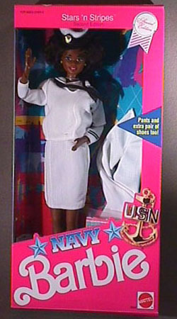 something navy barbie art